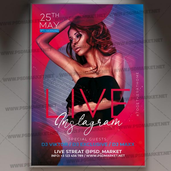 Download Instagram Live Template - Flyer PSD | PSDmarket