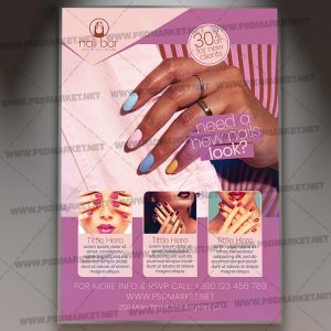 Nail Bar Template - Flyer PSD
