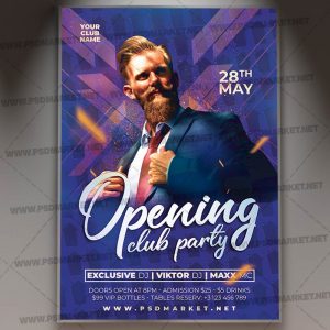 Open Club Party Template - Flyer PSD