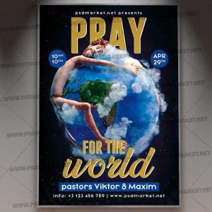 Pray for the World Template - Flyer PSD