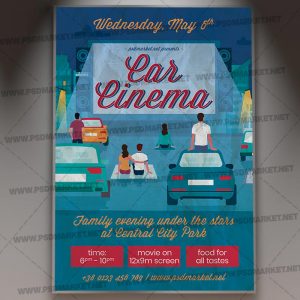 Car Cinema Template - Flyer PSD