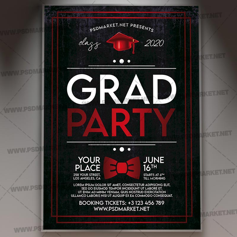 Graduation Party 2020 Template - Flyer PSD
