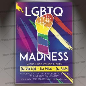 LGBTQ Madness Template - Flyer PSD