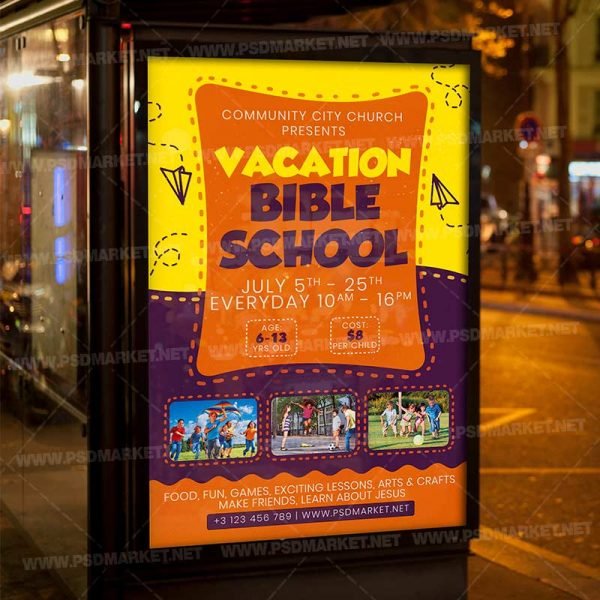 Download Vacation Bible School Template - Flyer PSD | PSDmarket