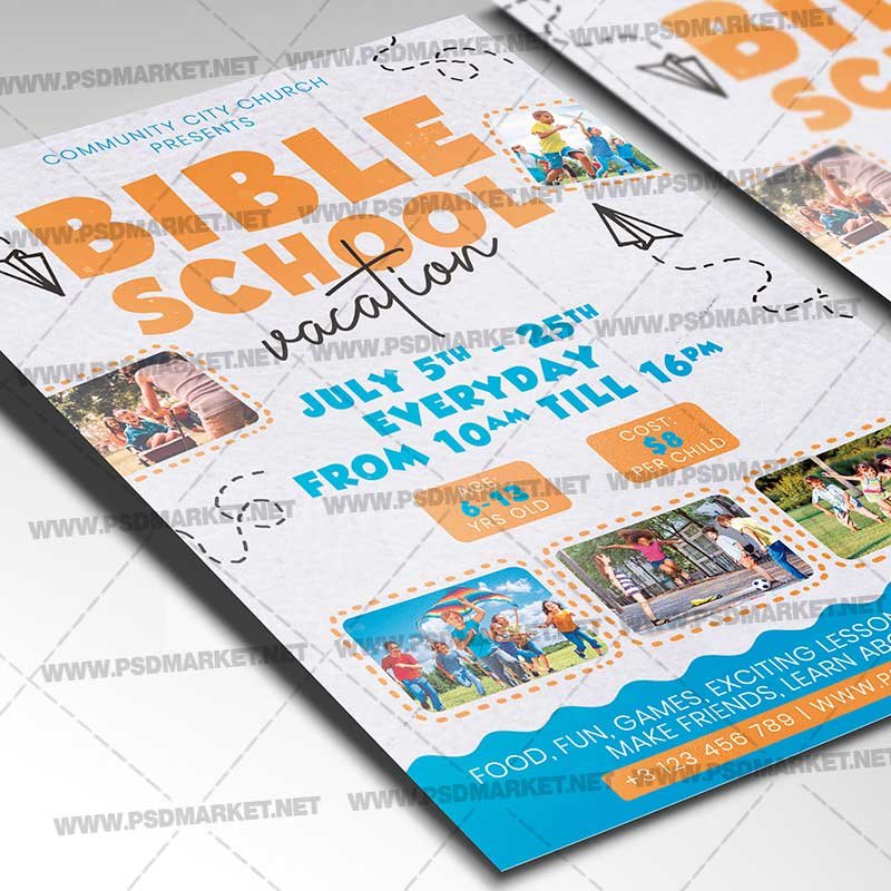 Download Vacation Bible School Summer Template - Flyer PSD | PSDmarket