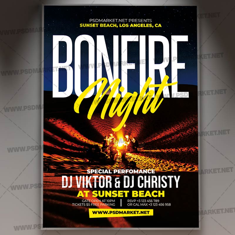 Bonfire Night Template - Flyer PSD
