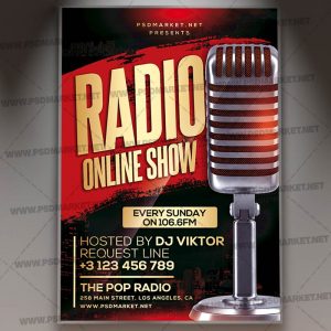 Online Radio Show Template - Flyer PSD