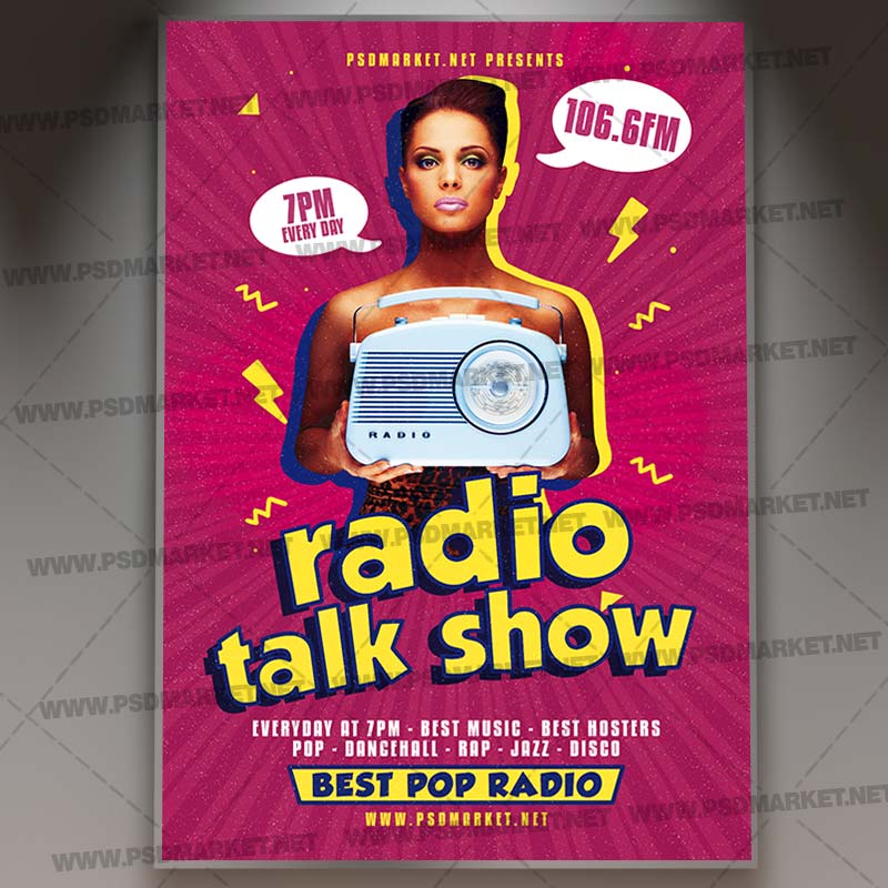 Radio Talk Show Template - Flyer PSD