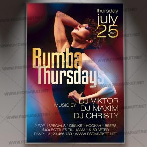 Rumba Thursdays Template - Flyer PSD