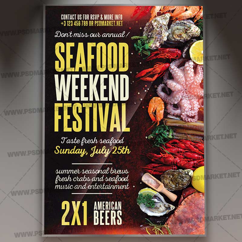 Seafood Weekend Festival Template - Flyer PSD