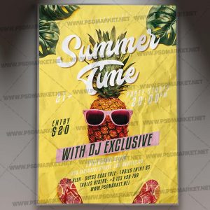 Summer Time Template - Flyer PSD