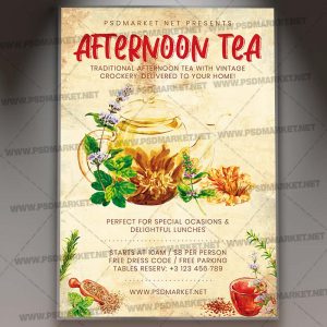 Afternoon Tea Template - Flyer PSD