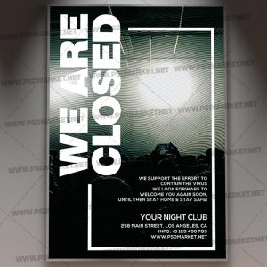 Club Closed Template - Flyer PSD