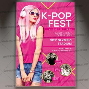 K-POP Fest Template - Flyer PSD