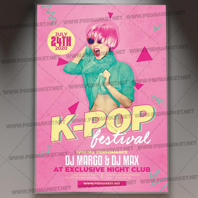 K-POP Festival Template - Flyer PSD