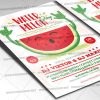 National Watermelon Day Template - Flyer PSD