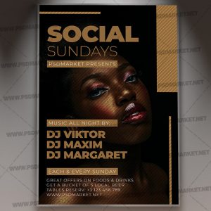 Social Sundays Template - Flyer PSD