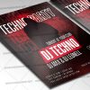 Techno Party Template - Flyer PSD
