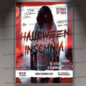 Halloween Insomnia Template - Flyer PSD