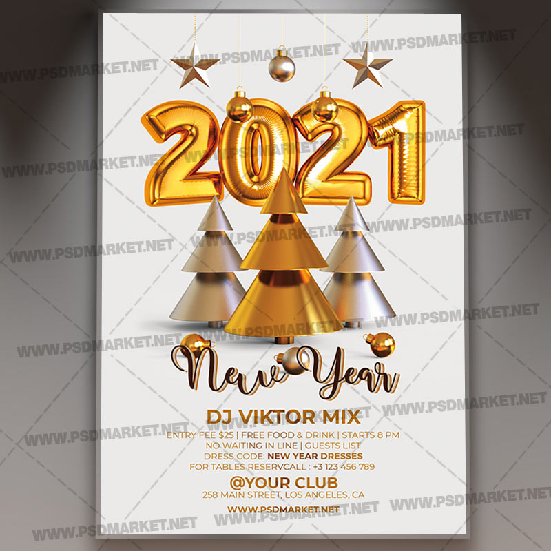 New Year Template - Flyer PSD