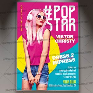 Pop Star Template - Flyer PSD
