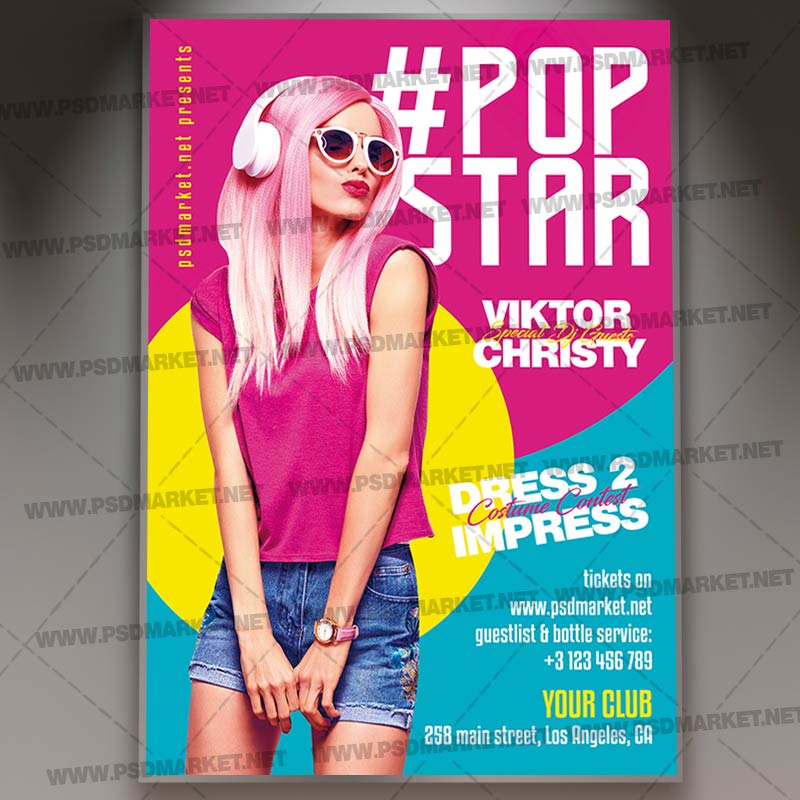 Pop Star Template - Flyer PSD