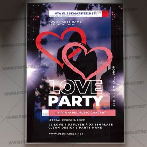 Love Party Template - Flyer PSD