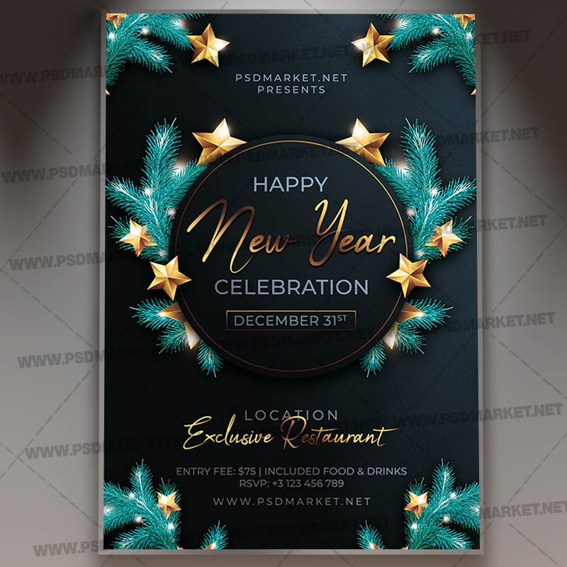 NYE Party Template - Flyer PSD