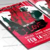 Online Party I Love Template - Flyer PSD-2