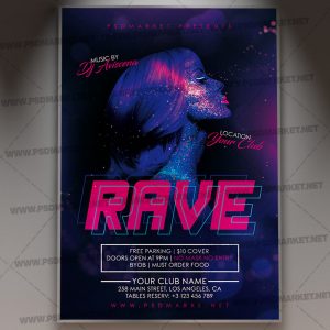 Rave Club Template - Flyer PSD