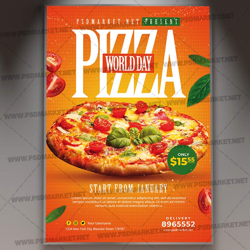Download National Pizza Day 2021 Template 1