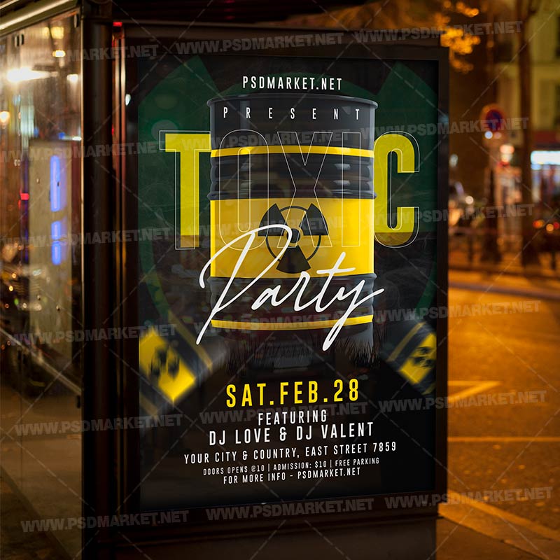 Download Toxic Template Flyer PSD PSDmarket