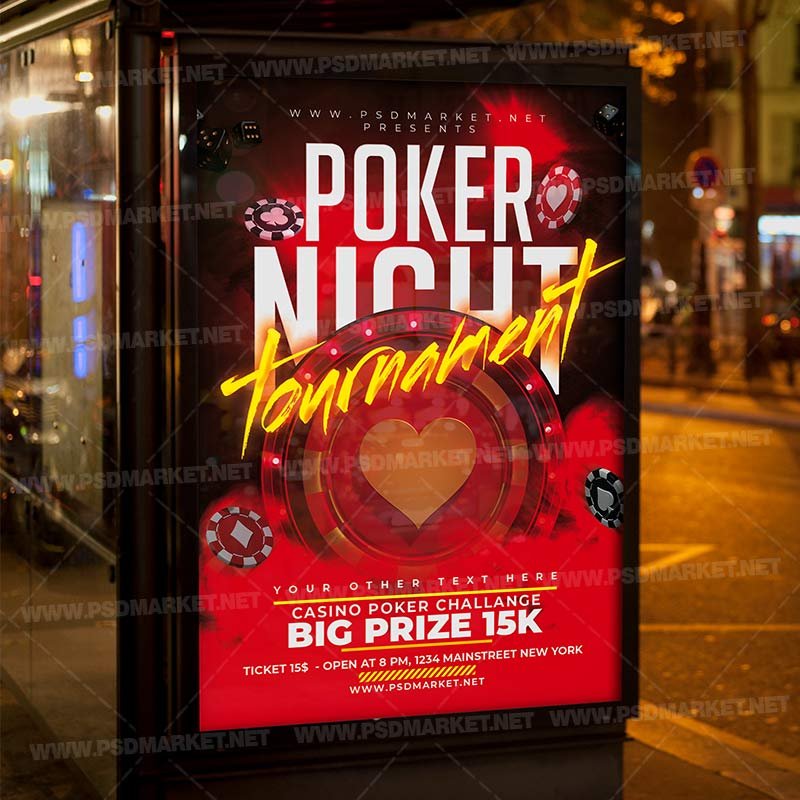 Download Poker Template - Flyer PSD | PSDmarket