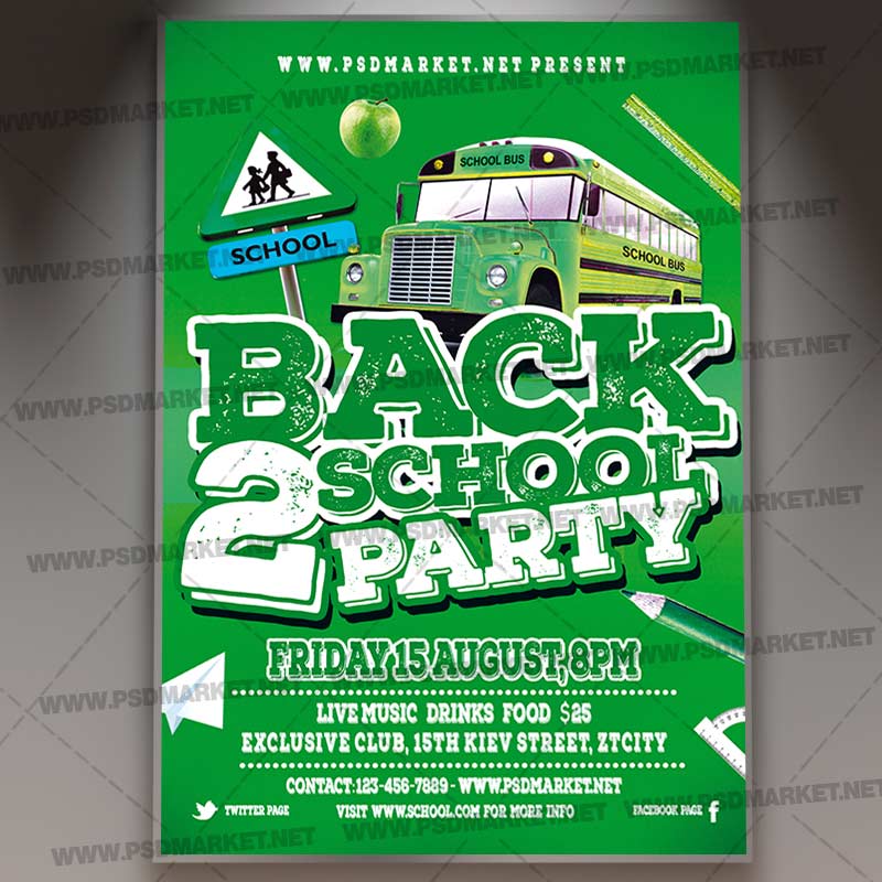 Download Back 2 School Event Party Template 1