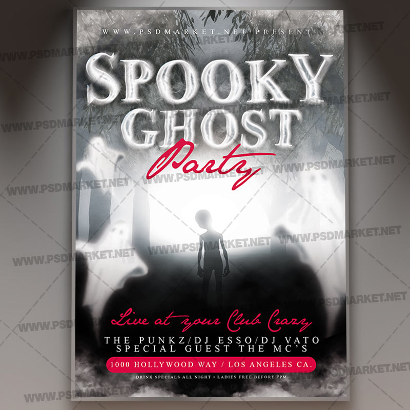 Download Spooky Ghost Template 1