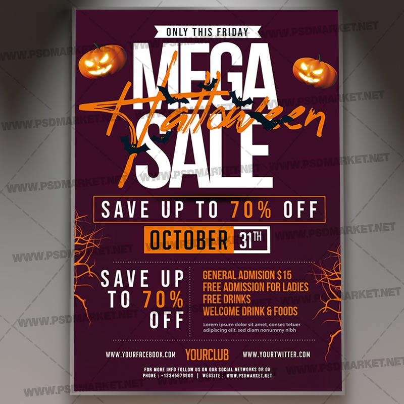 Download Halloween Mega Sale Template 1