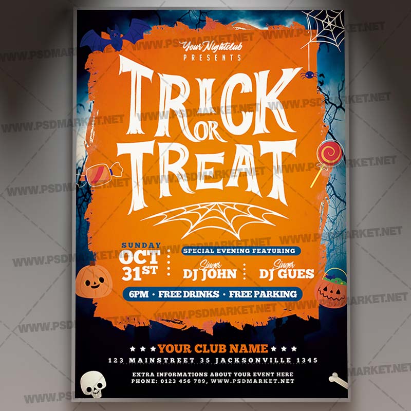 Download Trick or Treat Party Template 1