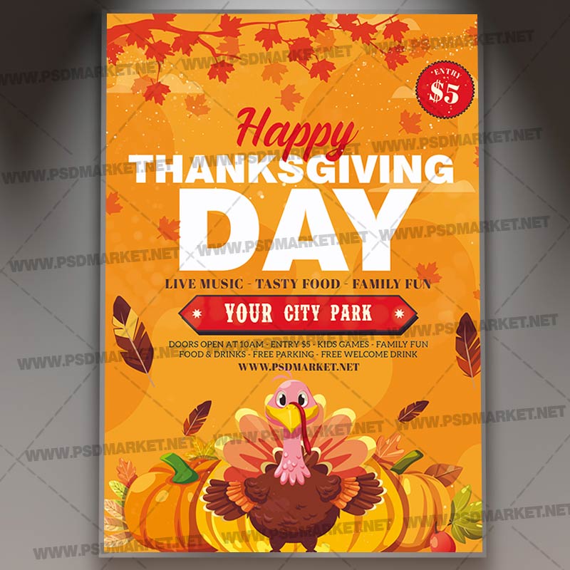 Download Happy Thanksgiving Day Event Template 1