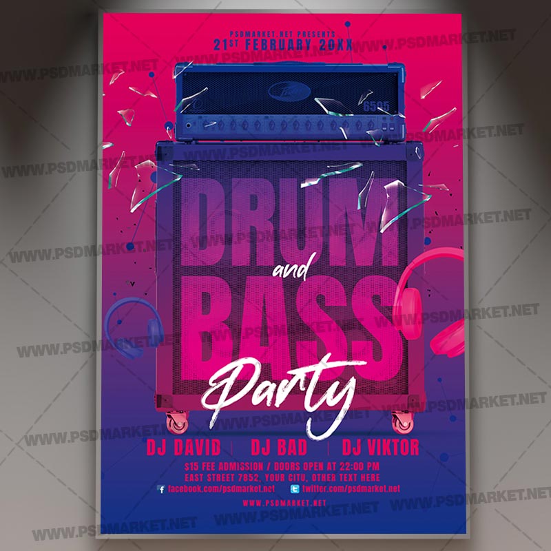 Download Drum Bass Party Template 1