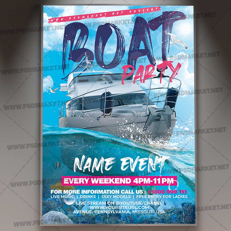 Download Boat Event PSD Template 1