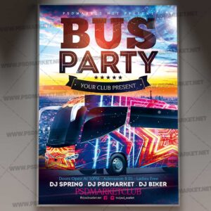 Download Bus Party PSD Template 1