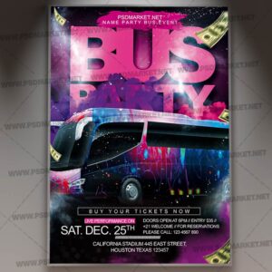 Download Party Bus PSD Template 1