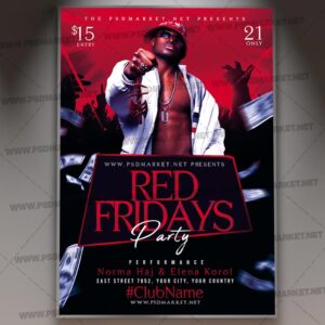 Download Red Fridays PSD Template 1