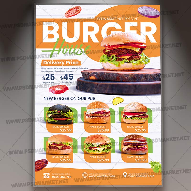 Download Burger House PSD Template 1