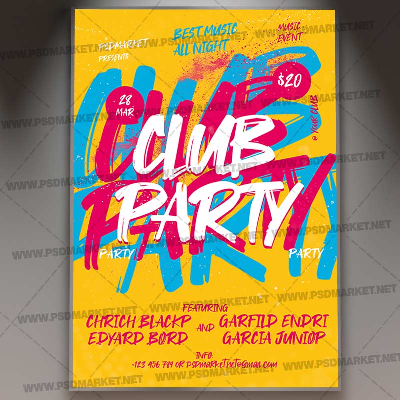 Download Club Party PSD Template 1