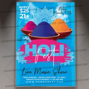 Download Holi Festival PSD Template 1