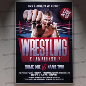 Download Wrestling Event PSD Template 1