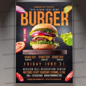 Download Burger Event PSD Template 1