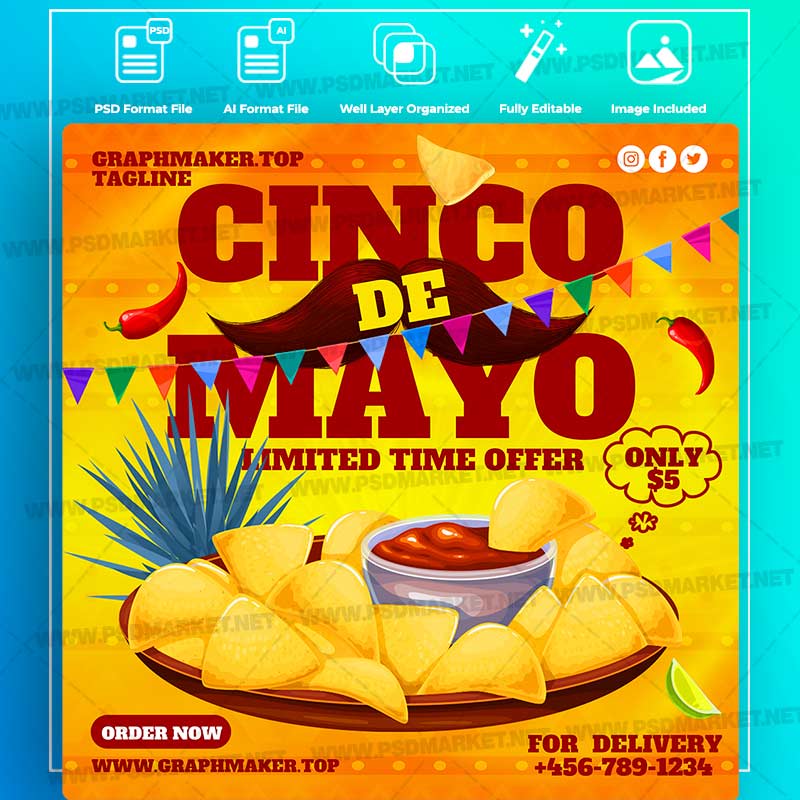 Download Cinco De Mayo Templates in PSD & Vector