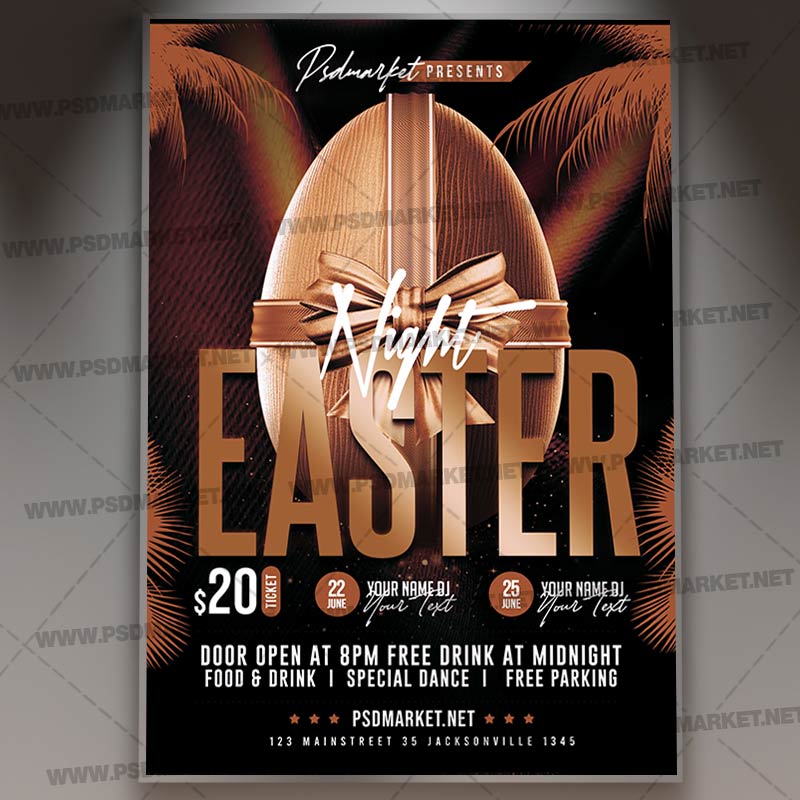 Download Easter Night PSD Template 1
